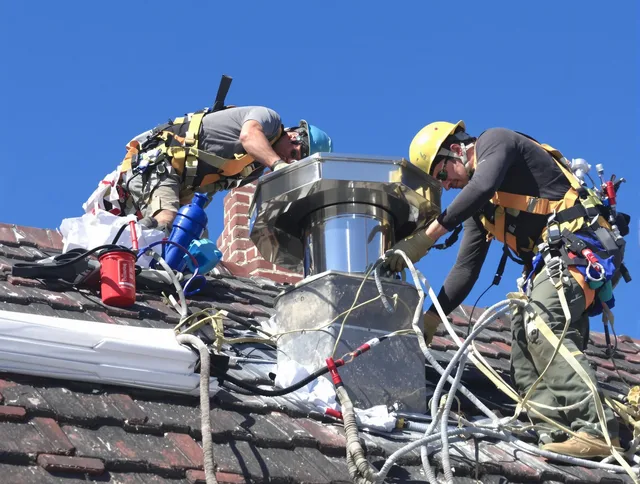 Protective chimney cap installed by Naugatuck Chimney Sweep in Naugatuck, CT