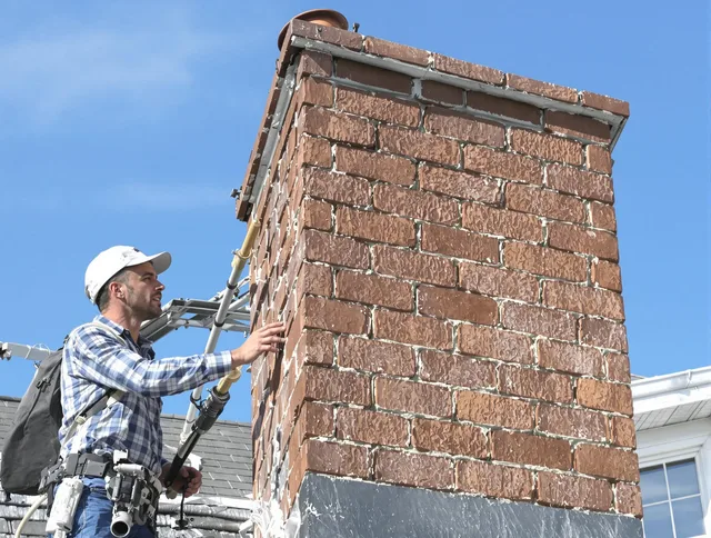 Brickwork for a chimney rebuild by Naugatuck Chimney Sweep in Naugatuck, CT