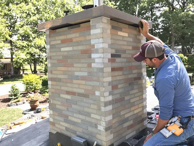 Naugatuck Chimney Sweep completing a modern chimney remodel in Naugatuck, CT
