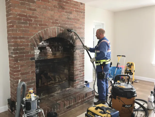 Naugatuck Chimney Sweep expert performing detailed chimney sweep in Naugatuck, CT