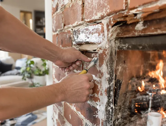 Routine fireplace repair by Naugatuck Chimney Sweep in Naugatuck, CT