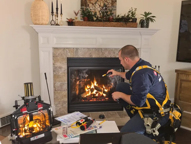 Safety-focused fireplace inspection by Naugatuck Chimney Sweep in Naugatuck, CT