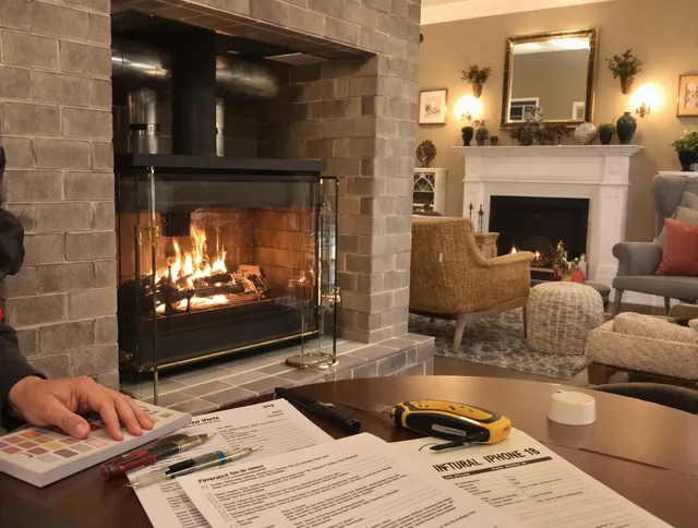 Naugatuck Chimney Sweep verifying fireplace safety measures in Naugatuck, CT