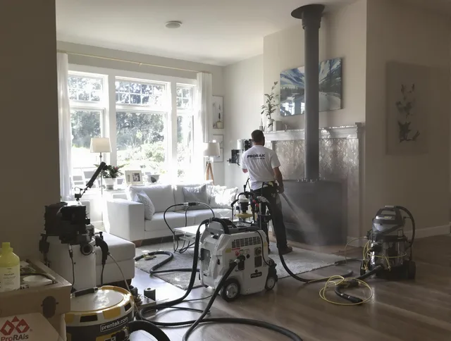 Soot removal service by Naugatuck Chimney Sweep for a fireplace in Naugatuck, CT